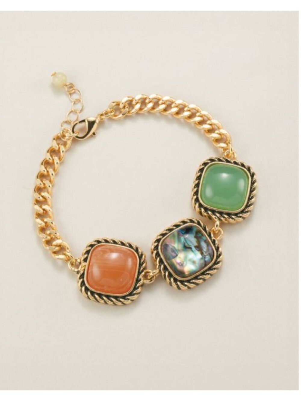 Avon Studio 1886 Abalone Gemscape Statement Bracelet-New In Box